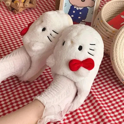 Hello Kitty Fluffy Fuzzy House Shoe Slippers